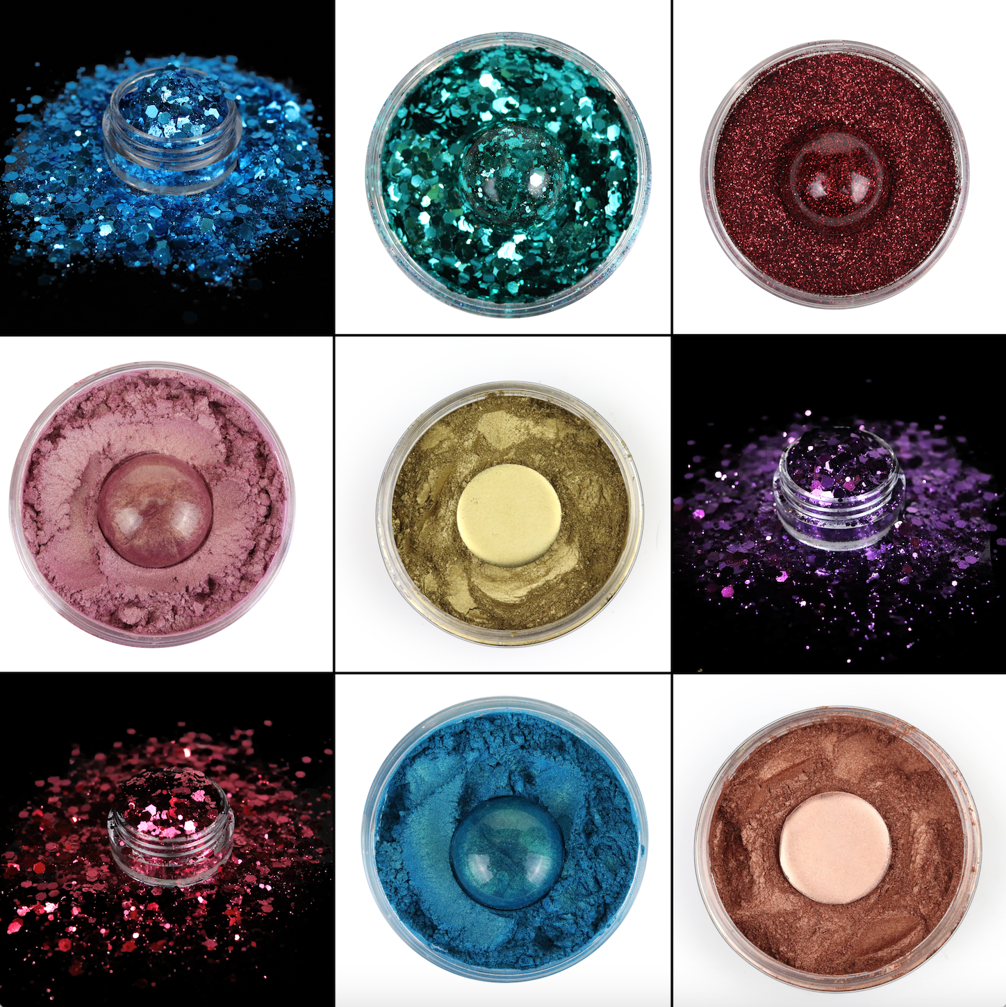 MEGA SET - all 84 micas + 64 glitters + 8 Float to the top pigments