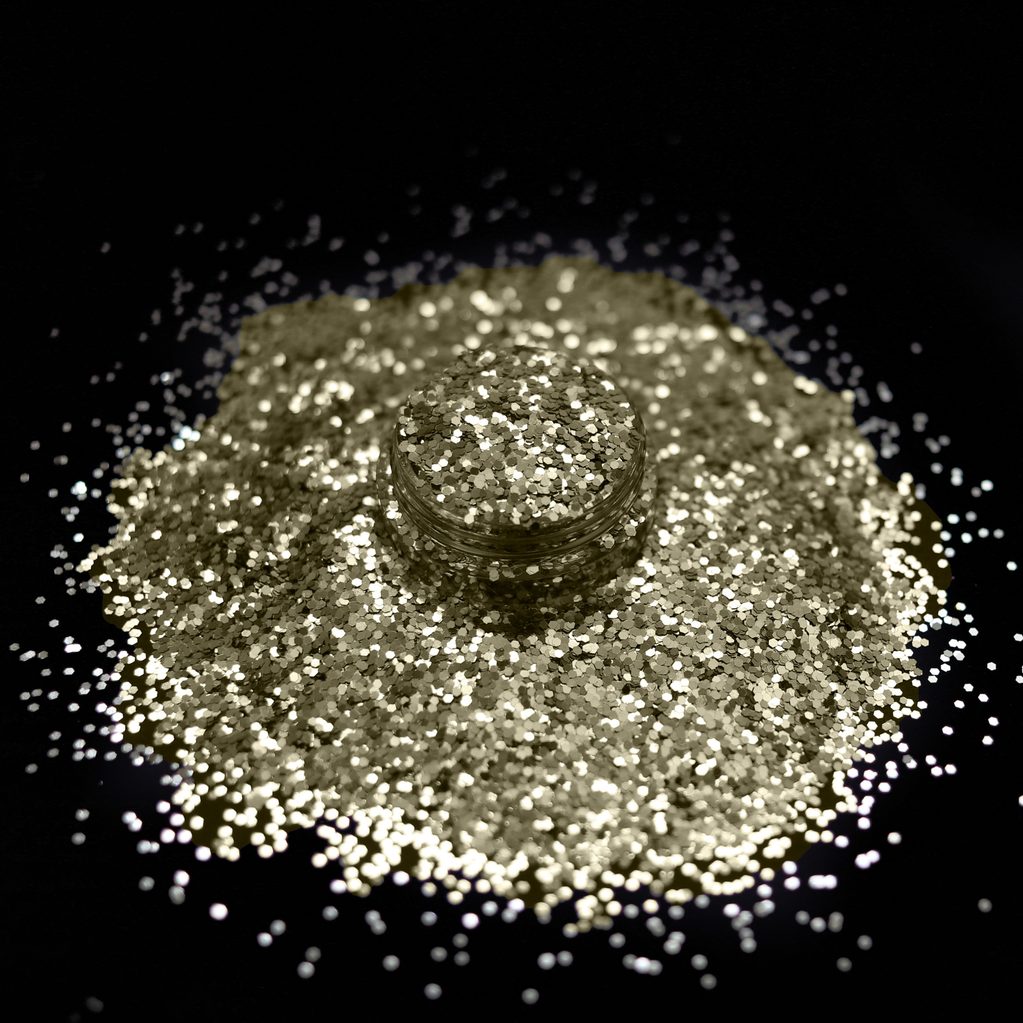 Pale Antique Gold Glitter Chunky