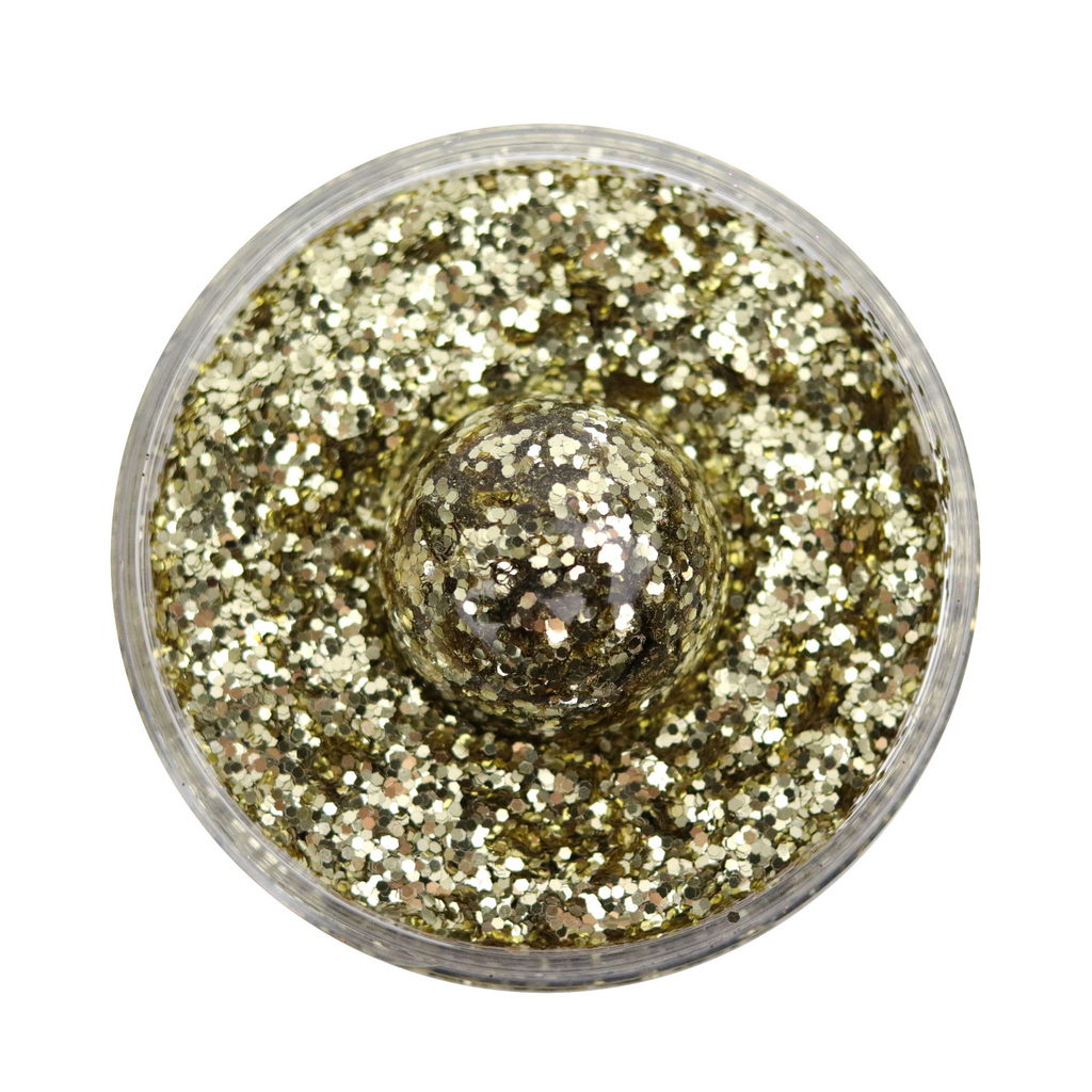 Pale Antique Gold Glitter Chunky