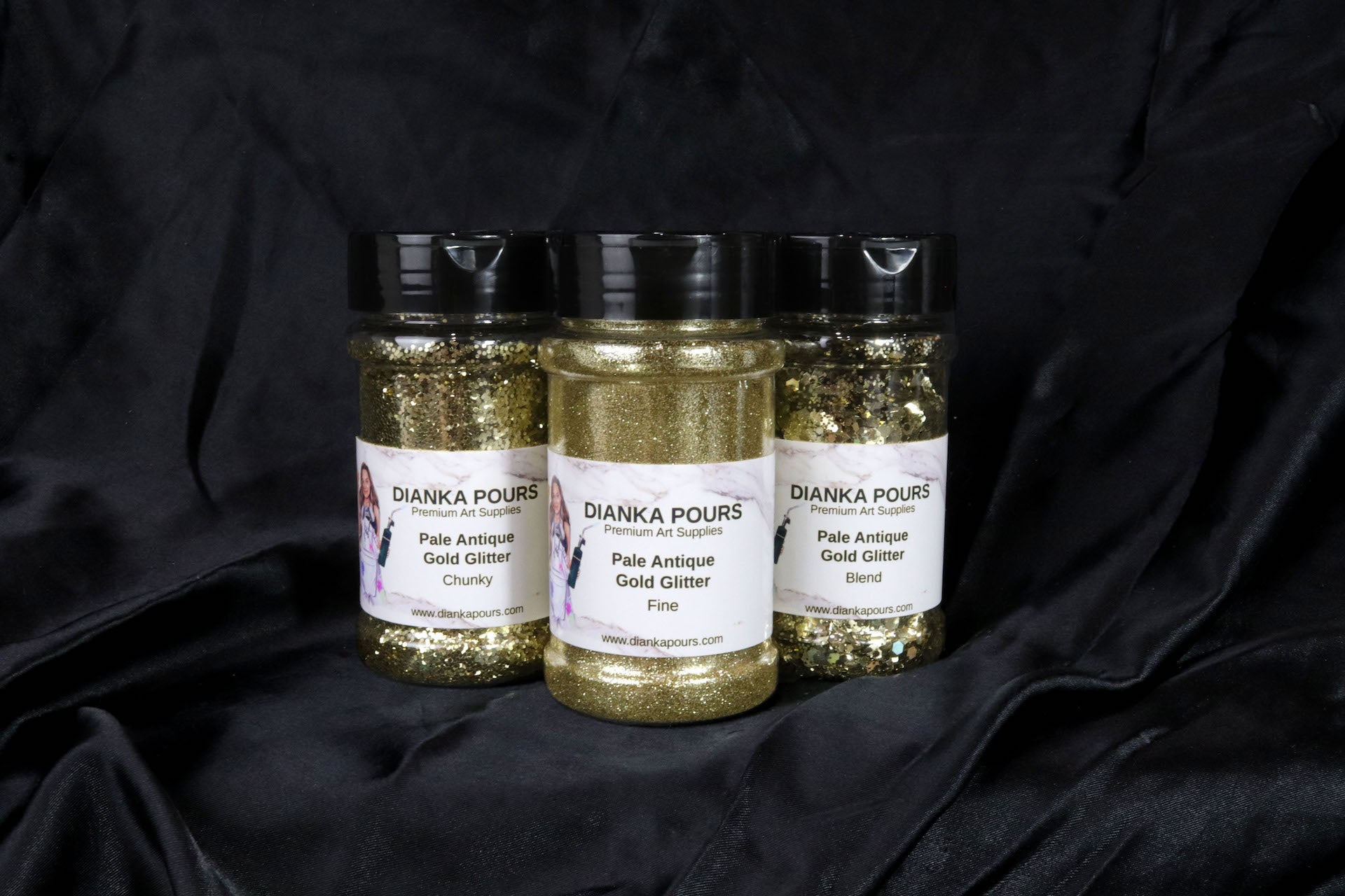Pale Antique Gold Glitter Chunky